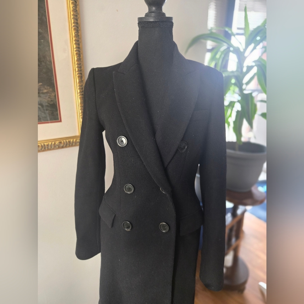 Zara Monteco Long Wool Jacket - Picture 3 of 9